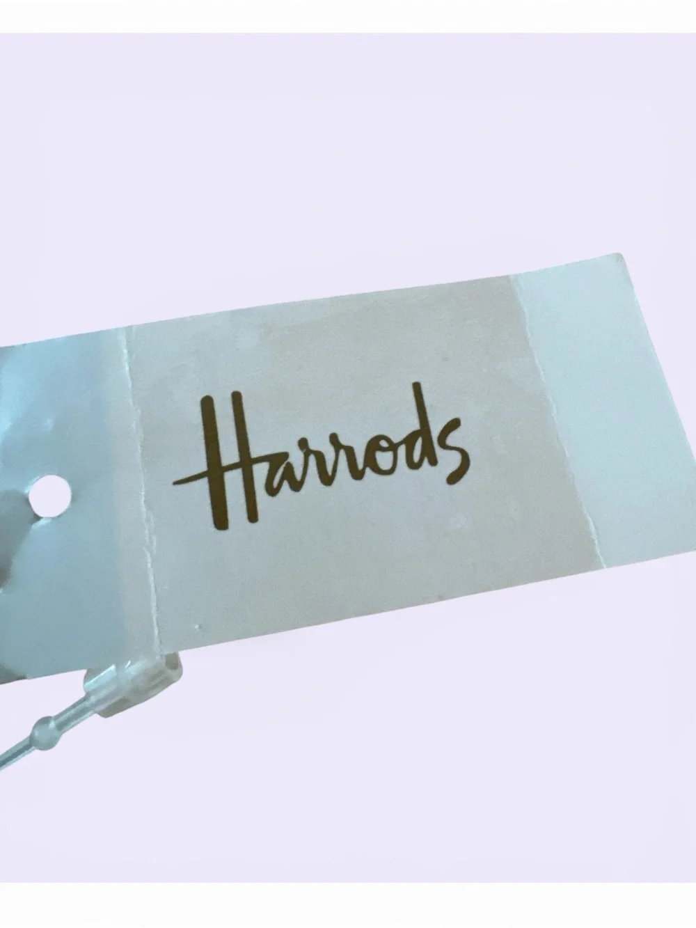 NWT Harrods Novello White Card Holder with Gold Plaque